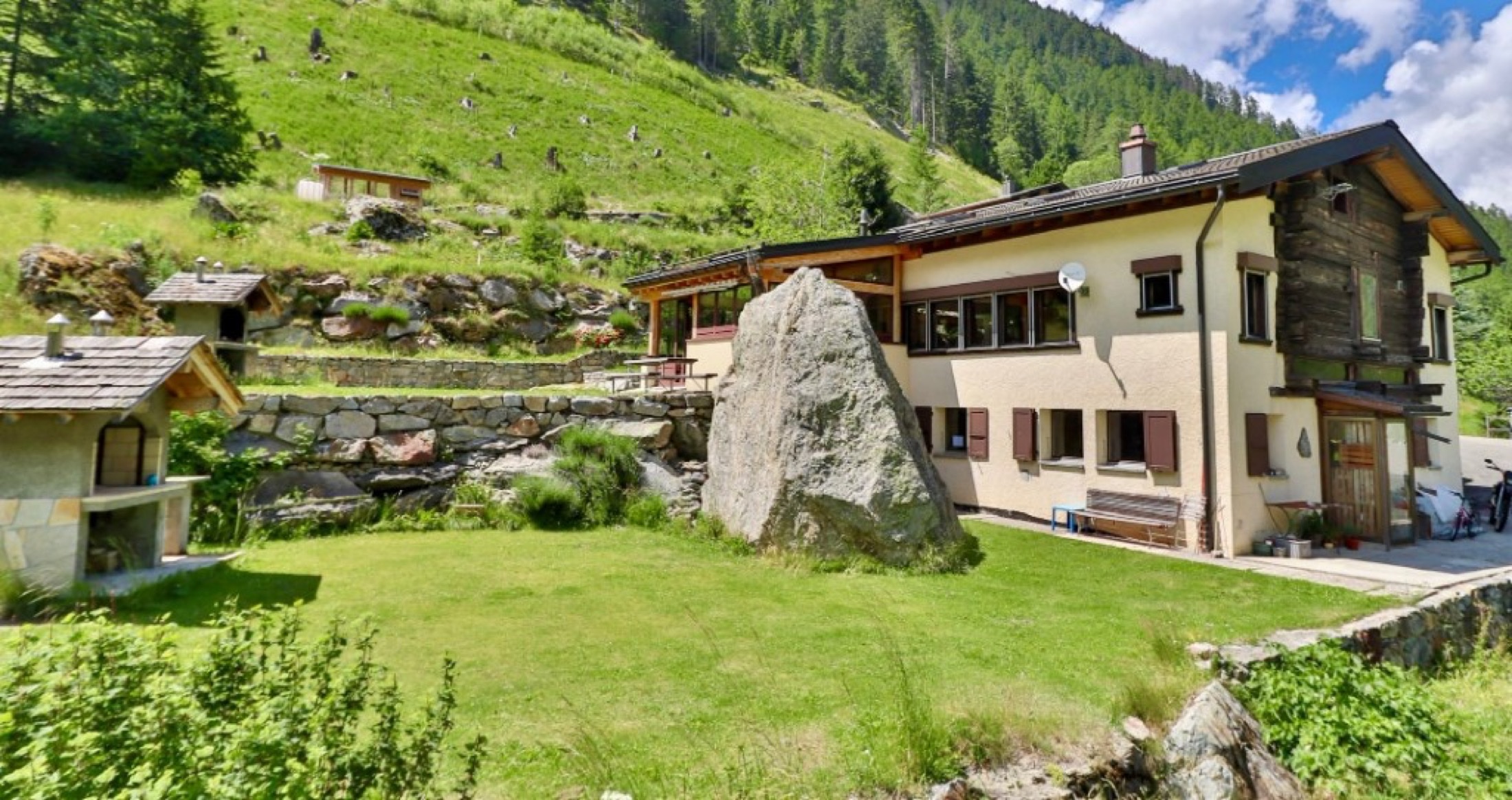 Façade du chalet La Berte à Trient, Valais
